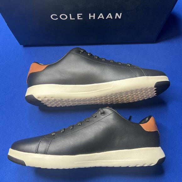 Cole Haan Mens Size 8-W Grandpro Fashion Tennis Sneaker Blk/British Tan C23877 - Picture 3 of 10